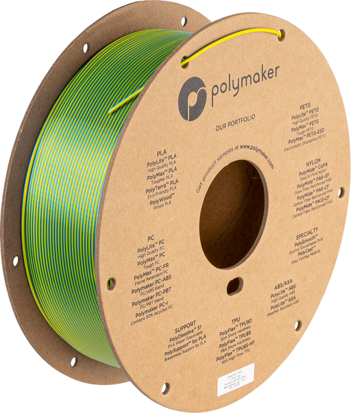 Polymaker PolyLite Litabreytandi PLA 1kg frá Polymaker