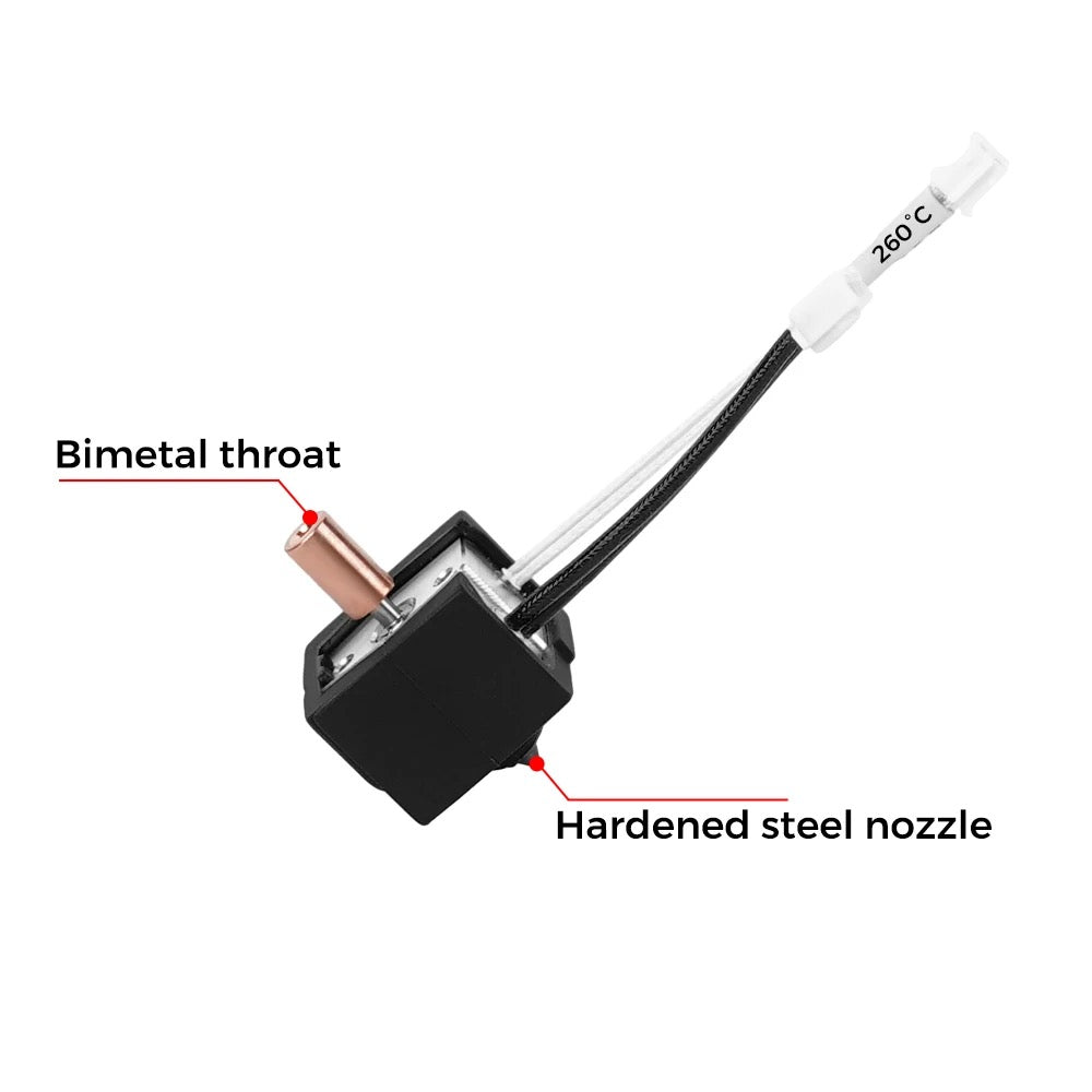 Creality “Spider” Hotend með hertum stút og Bi-Metal hitabrjót