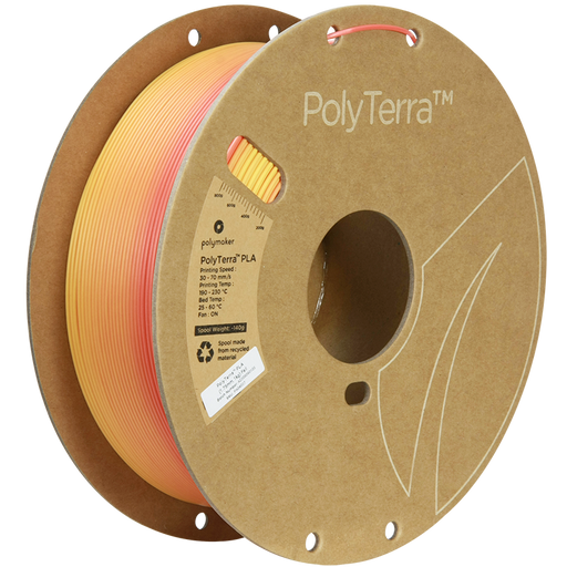 Polymaker Polyterra PLA Litabreytandi - 1kg - Fall (Orange-Lava Red) frá Polymaker