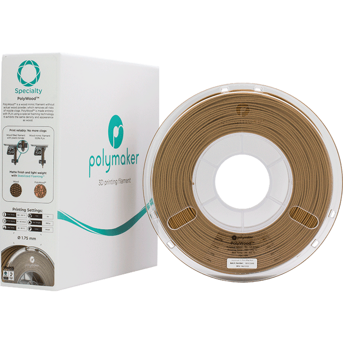 Polymaker PolyWood PLA - Viðaráferð - 600gr. frá Polymaker