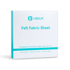 LOKLiK Felt Sheet pakki 1.0 mm - Blandaðir litir - 42 stk