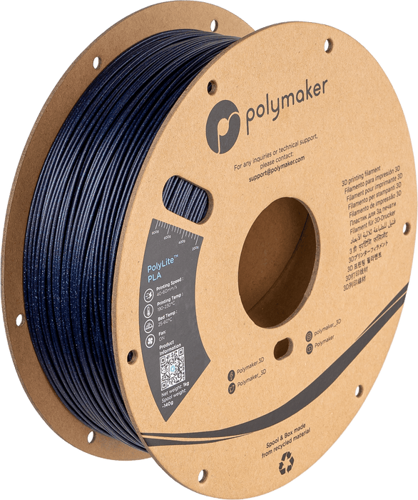 Polymaker PLA - Glans Galaxy Dark Blue PolyLite PLA 1kg