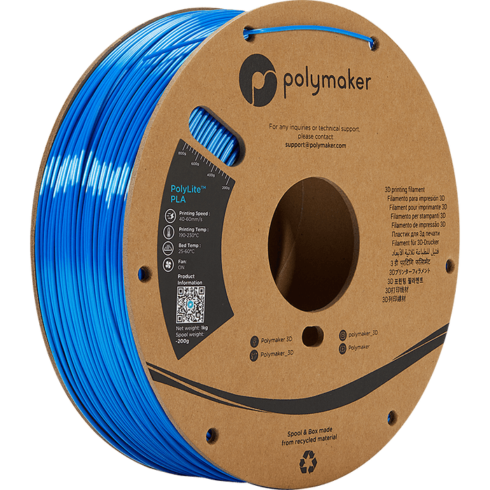 Polymaker PLA - Glans Silki blue PolyLite PLA 1kg