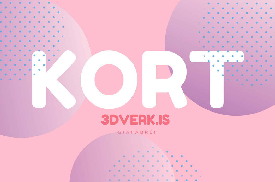 3D VERK gjafakort Gjafabréf fyrir öll tækifæri