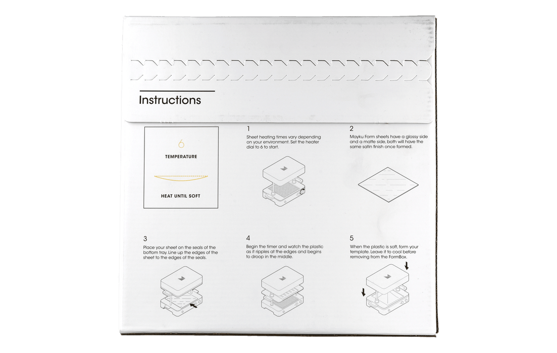 Mayku Form Sheets Mayku FormBox 0.5mm Cast/Clear Sheets (30 Pack)