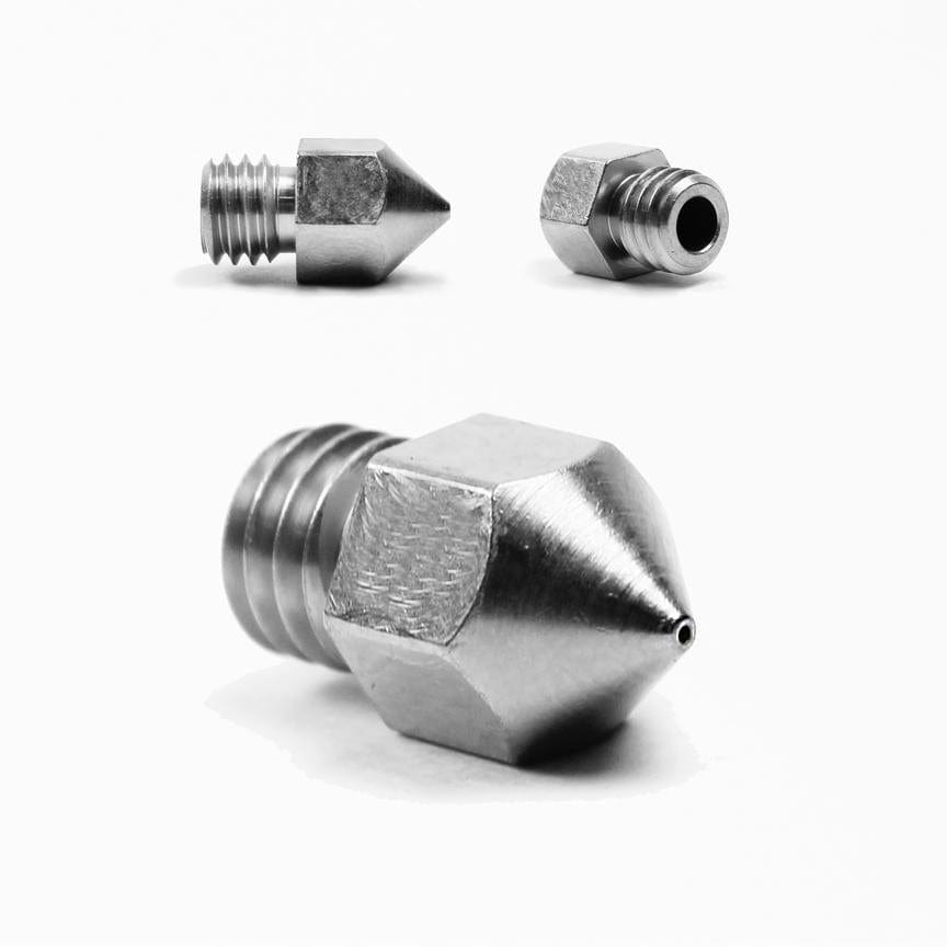 Micro Swiss Brass Plated Wear Resistant Nozzle fyrir MK9 Hitablokk