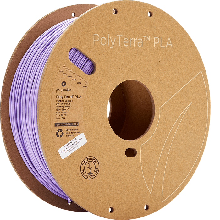 Polymaker PLA Lavender Purple Polymaker Polyterra PLA