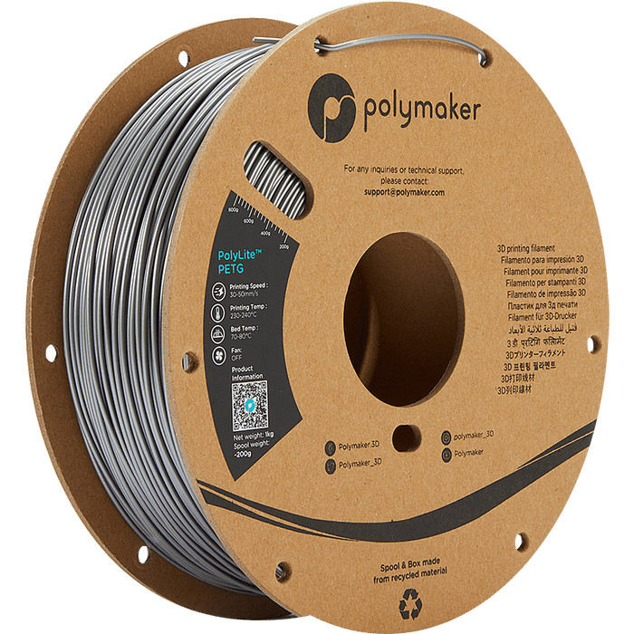 Polymaker PETG Silfur PolyLite™ PETG - 1kg