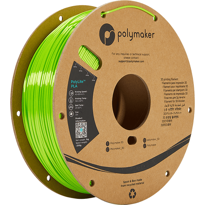 Polymaker PLA - Glans Silki Lime PolyLite PLA 1kg