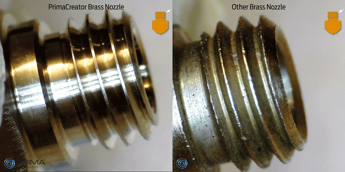 PrimaCreator Nozzles PrimaCreator Volcano Compatible Brass Nozzle - margar stærðir