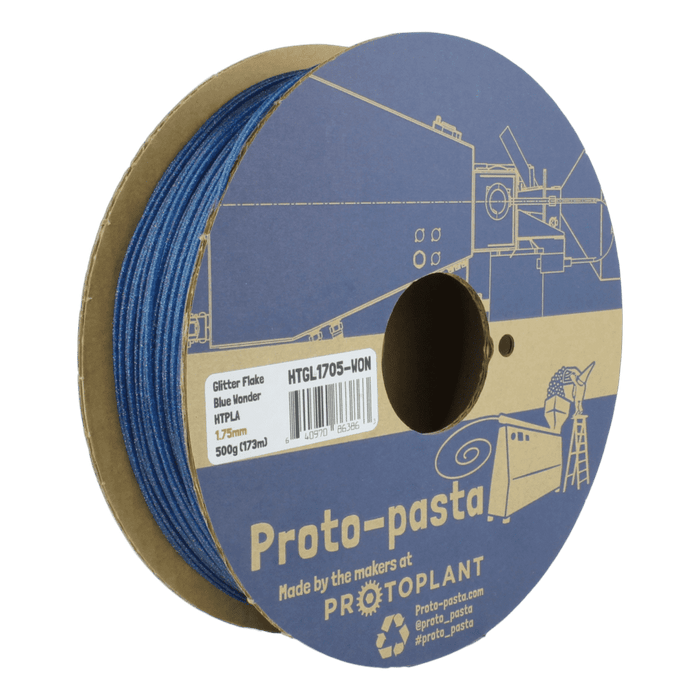 Blátt undraglitur HTPLA - ProtoPasta - 500g frá Proto Pasta