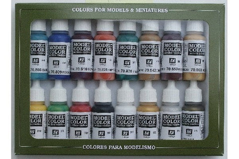 Akrýl módel litir - fornöld og miðaldir - 16 x 17ml